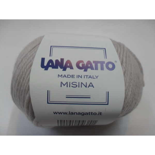 Gomitolo 50 gr. Lana Gatto Misina 100% pura lana vergine Made in Italy 100 mt.