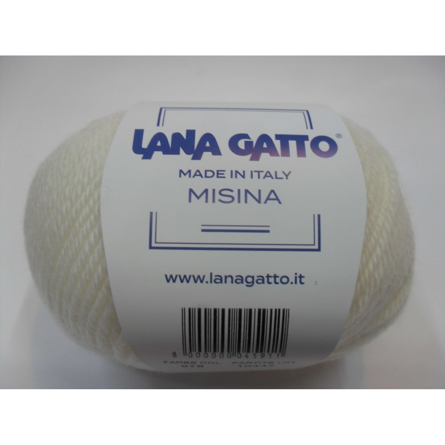 Gomitolo 50 gr. Lana Gatto Misina 100% pura lana vergine Made in Italy 100 mt.
