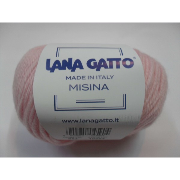 Gomitolo 50 gr. Lana Gatto Misina 100% pura lana vergine Made in Italy 100 mt.
