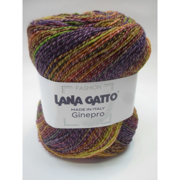 Gomitolo moda 100 gr. 380 mt. Lana Gatto "Ginepro" linea fashion 55% merino extrafine 45% cotone