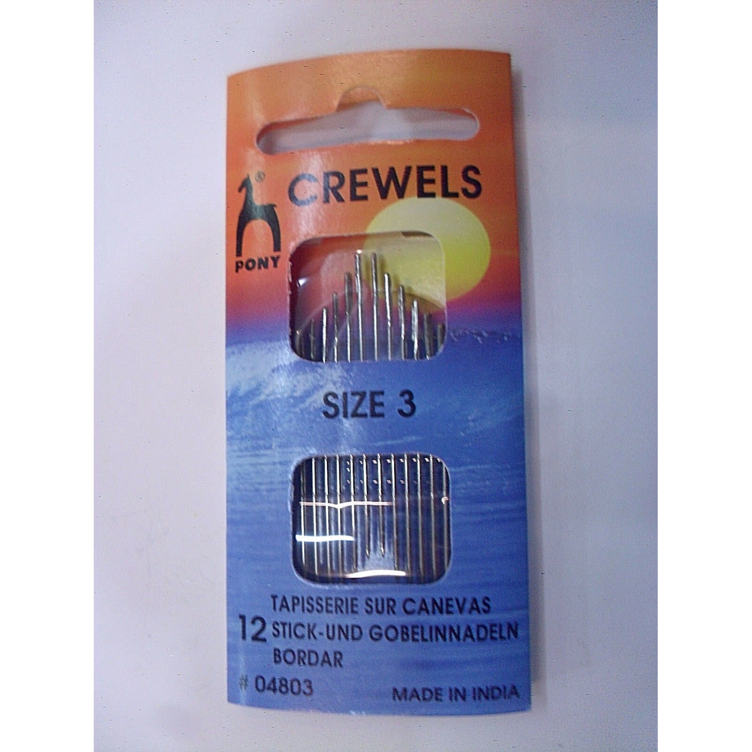 AGHI A MANO PONY PER RICAMARE O CUCIRE CRUNA ALTA VARIE MISURE