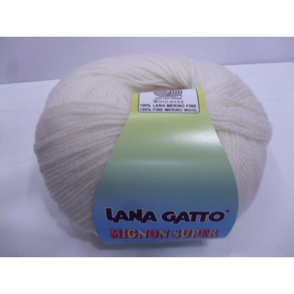 Offerta fine serie gomitolo 50 gr. Lana Gatto Mignon Super merino fine 100% Made in Italy 183 MT.