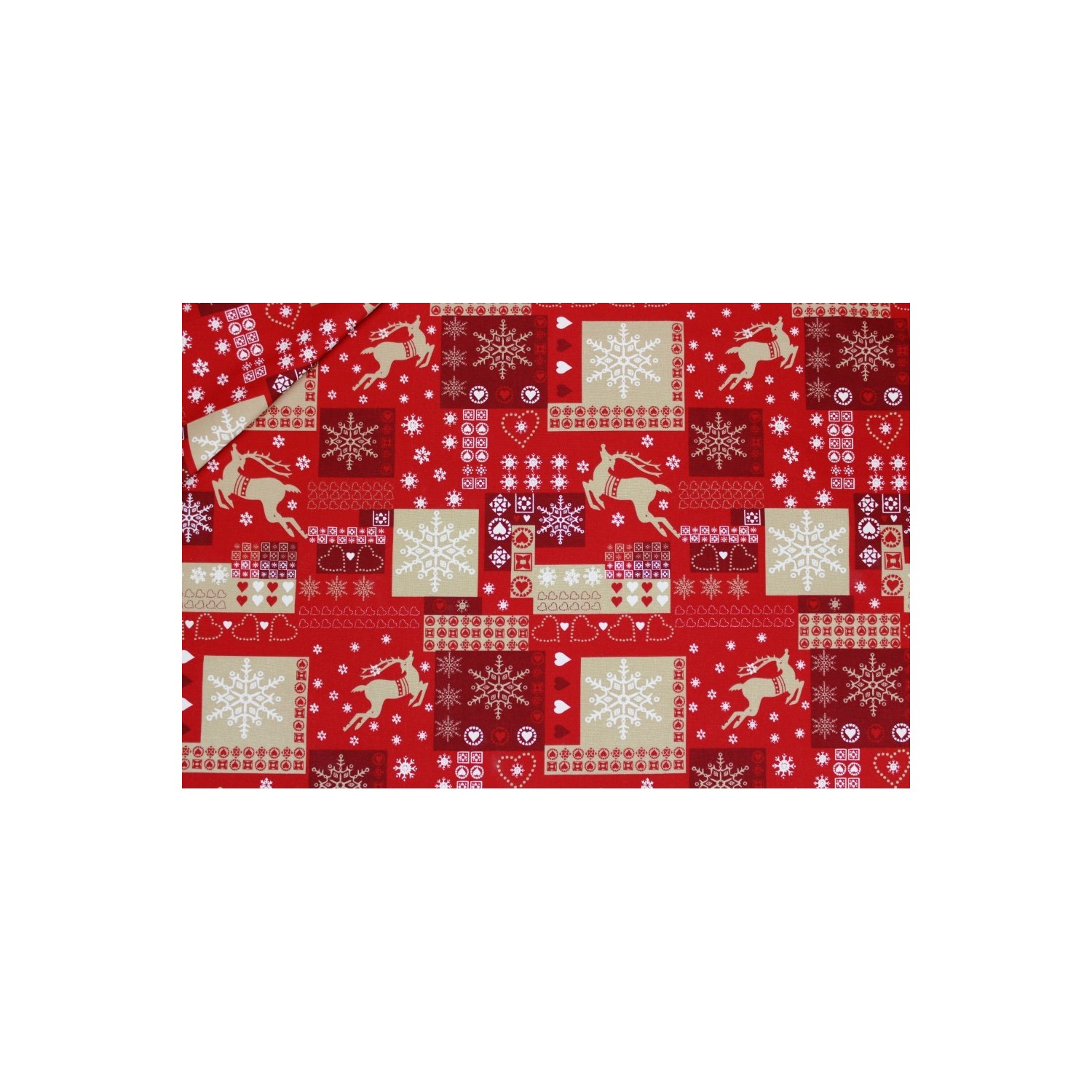 Tessuto panama Otranto Xmas edition cotone 100% (gr. 315 mtl.) h. 150 taglio da 50 cm.