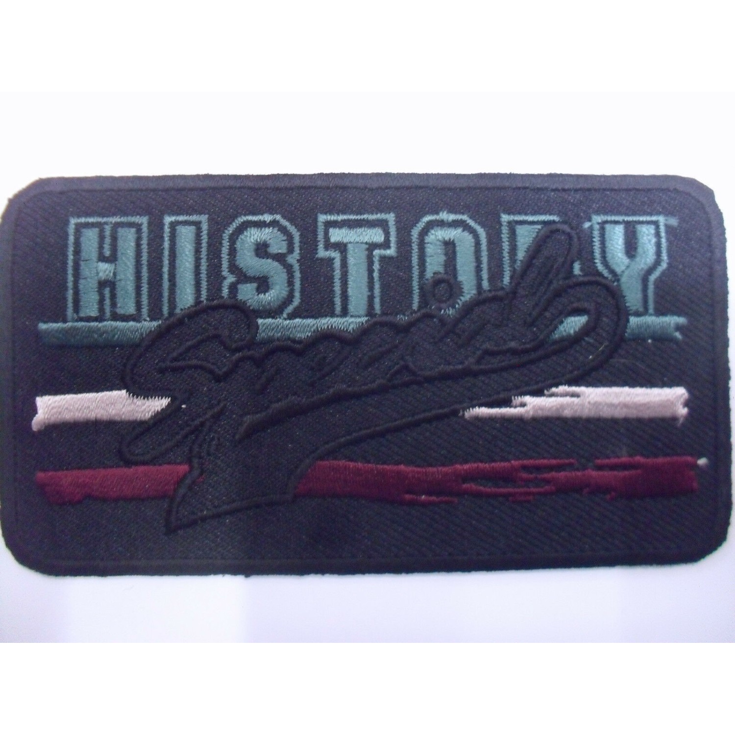 TOPPA PATCH APPLICAZIONE RICAMO TESSUTO TERMO O DA CUCIRE DIMENS. 9,8X5,3 cm.