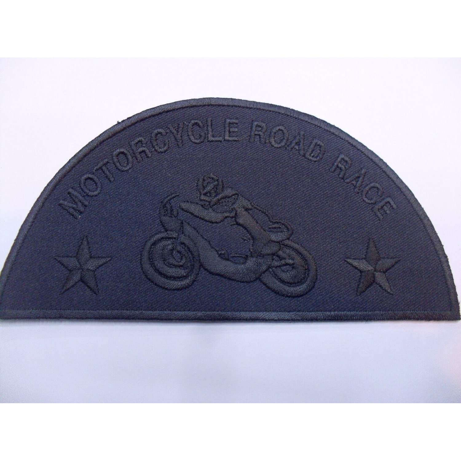 TOPPA PATCH APPLICAZIONE RICAMO "MOTORCYCLES" TERMOAD. O DA CUCIRE 7,2X14,3 cm.