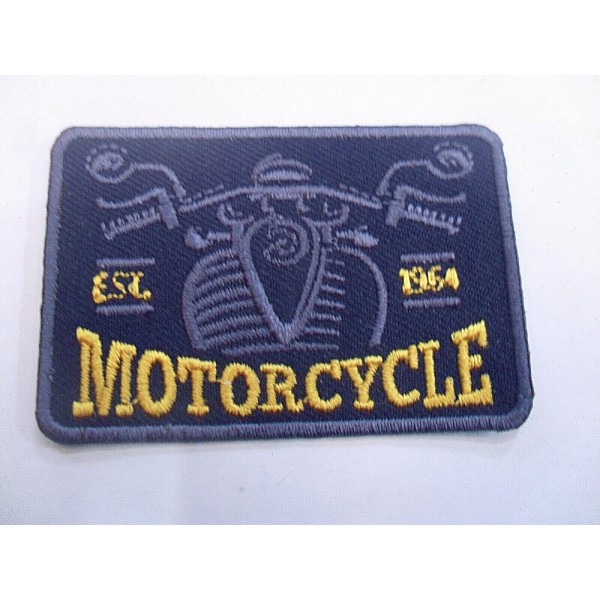 TOPPA PATCH APPLICAZIONE RICAMO "MOTORCYCLE" TERMO O DA CUCIRE VARIE DIMENSIONI