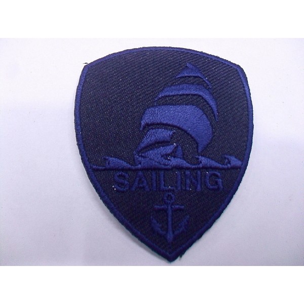 TOPPA PATCH APPLICAZIONE IN TESSUTO RICAMO SAILING TERMO O DA CUCIRE 5,9X4,7 cm.