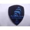 TOPPA PATCH APPLICAZIONE IN TESSUTO RICAMO SAILING TERMO O DA CUCIRE 5,9X4,7 cm.