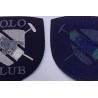 TOPPA PATCH APPLICAZIONE IN TESSUTO RICAMO POLO CLUB TERMO O CUCIRE VARIE DIMENS