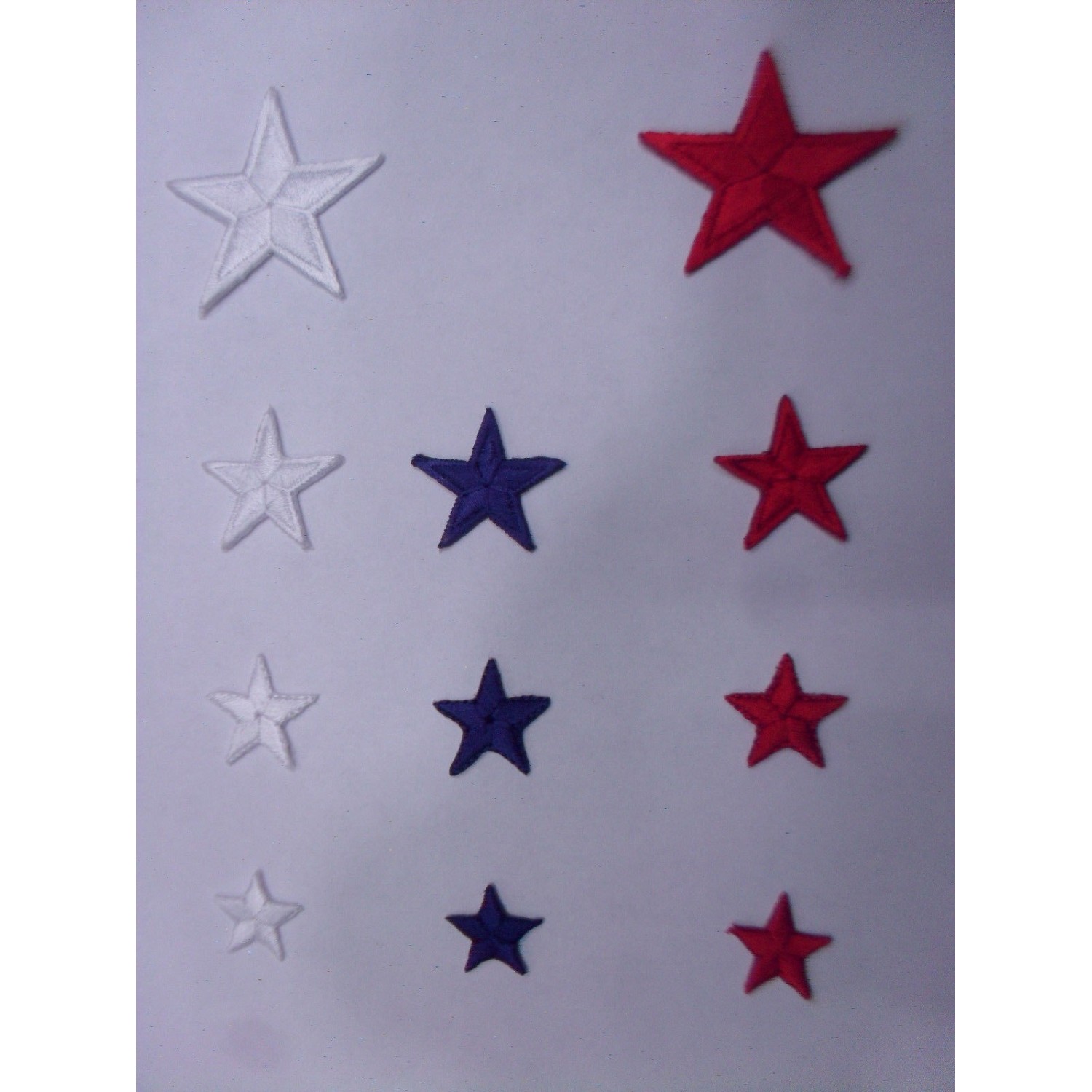 TOPPA PATCH APPLICAZIONE IN TESSUTO RICAMATO TERMO O DA CUCIRE STELLA VARIE DIM.