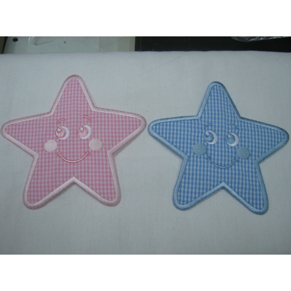 TOPPA PATCH APPLICAZIONE BABY IN TESSUTO RICAMATO TERMOADESIVA O DA CUCIRE.