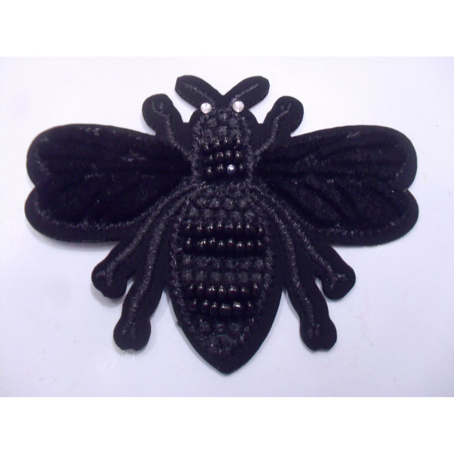 TOPPA PATCH APPLICAZIONE APE RICAMO SU ECOPELLE TERMO O CUCIRE D. 5,3X7,1 cm.