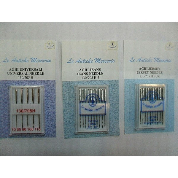 Cartina da 5 o 10 aghi Antiche Mercerie x cucire macchina universali 130/705 H