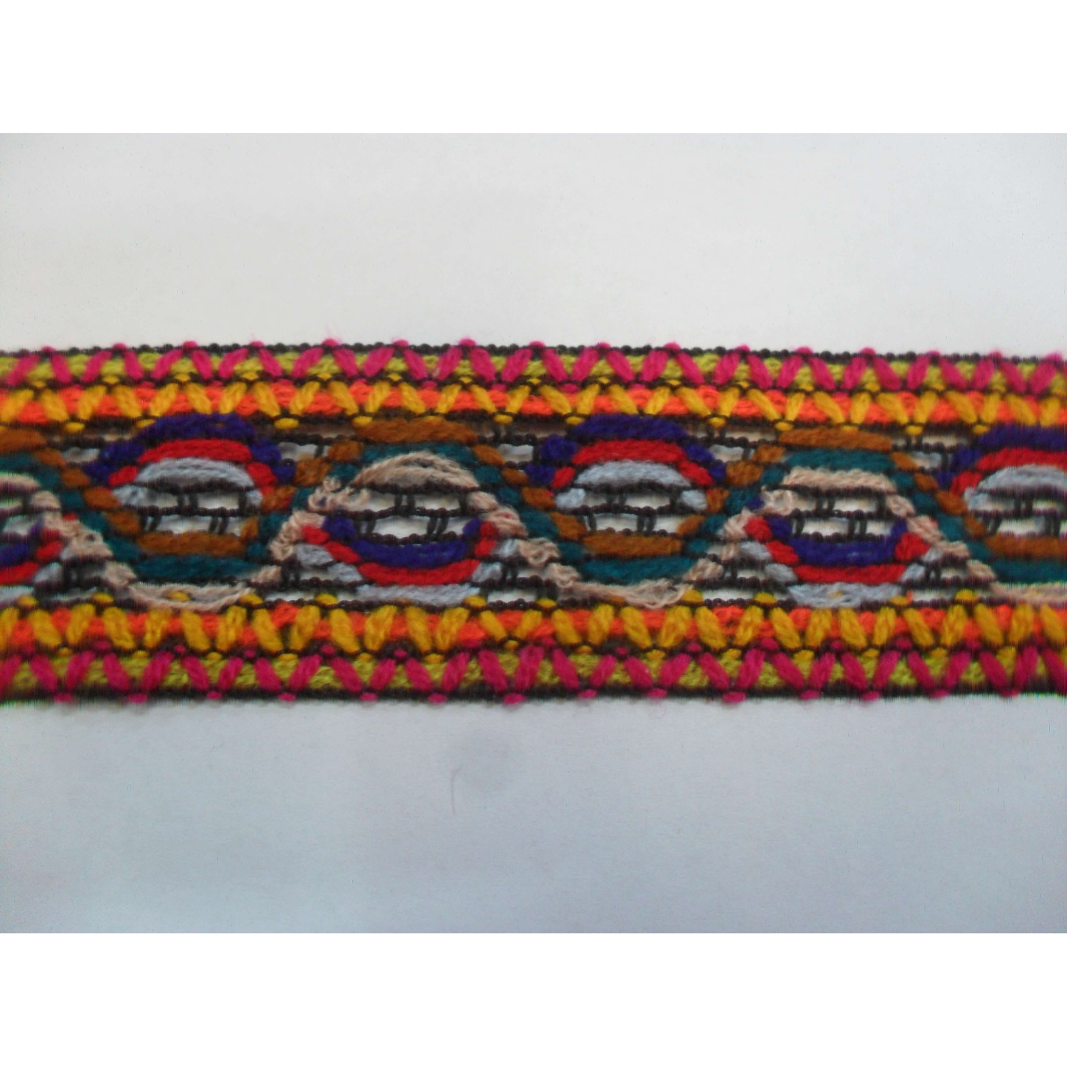 1 mt passamaneria gallone lavorato h. 3,3 cm per decorazioni varie abbigliamento, borse o coffe