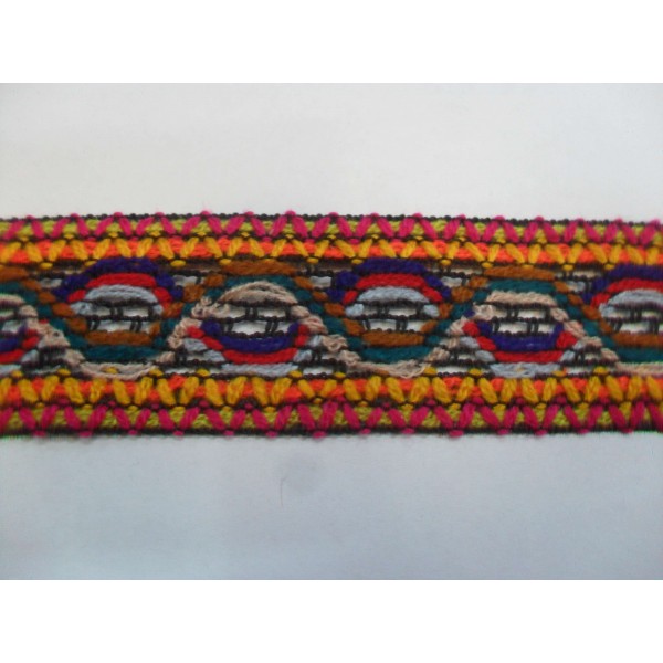 1 mt passamaneria gallone lavorato h. 3,3 cm per decorazioni varie abbigliamento, borse o coffe