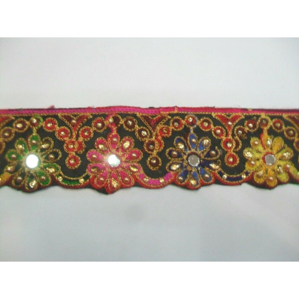 1 mt passamaneria gallone ricamato h. 6,5 cm. x decorazioni abbigliamento, borse, coffe e varie