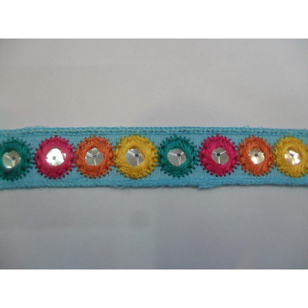 1 mt passamaneria gallone ricamato h. 2,4 cm. x decorazioni abbigliamento, borse e varie