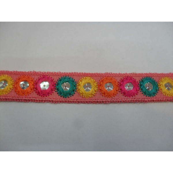 1 mt passamaneria gallone ricamato h. 2,4 cm. x decorazioni abbigliamento, borse e varie