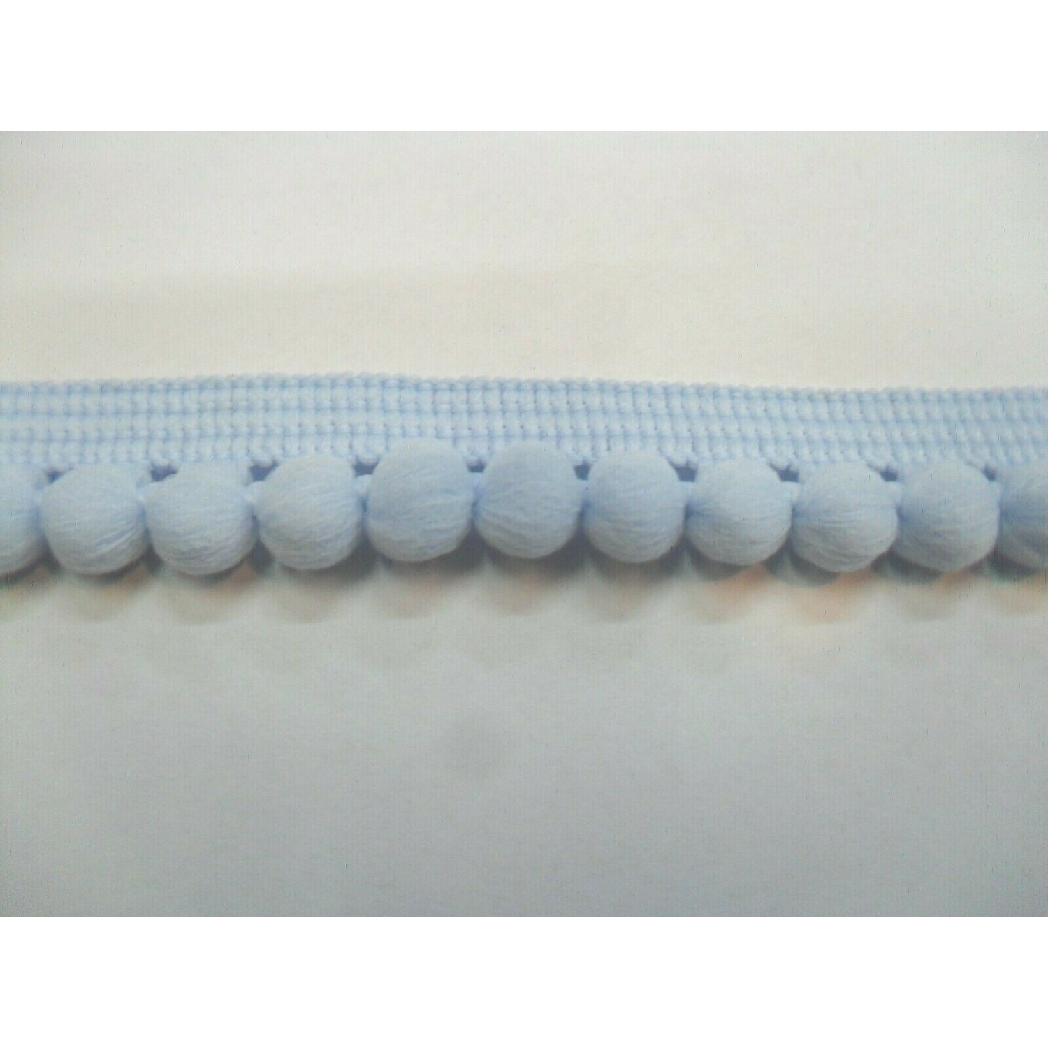 1 Metro passamaneria pon pon palline da 1 cm. decorazioni borse e varie