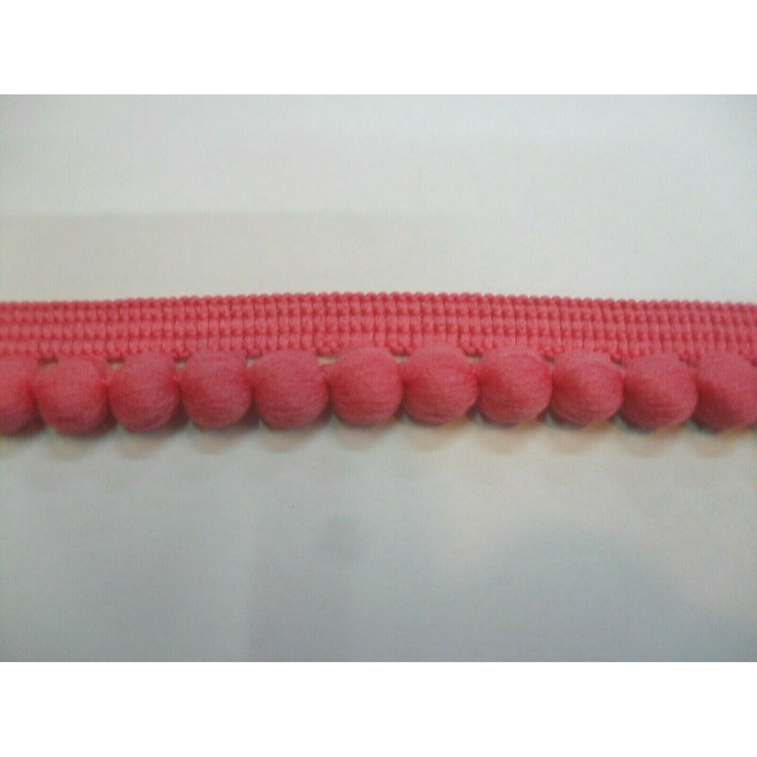 1 Metro passamaneria pon pon palline da 1 cm. decorazioni borse e varie