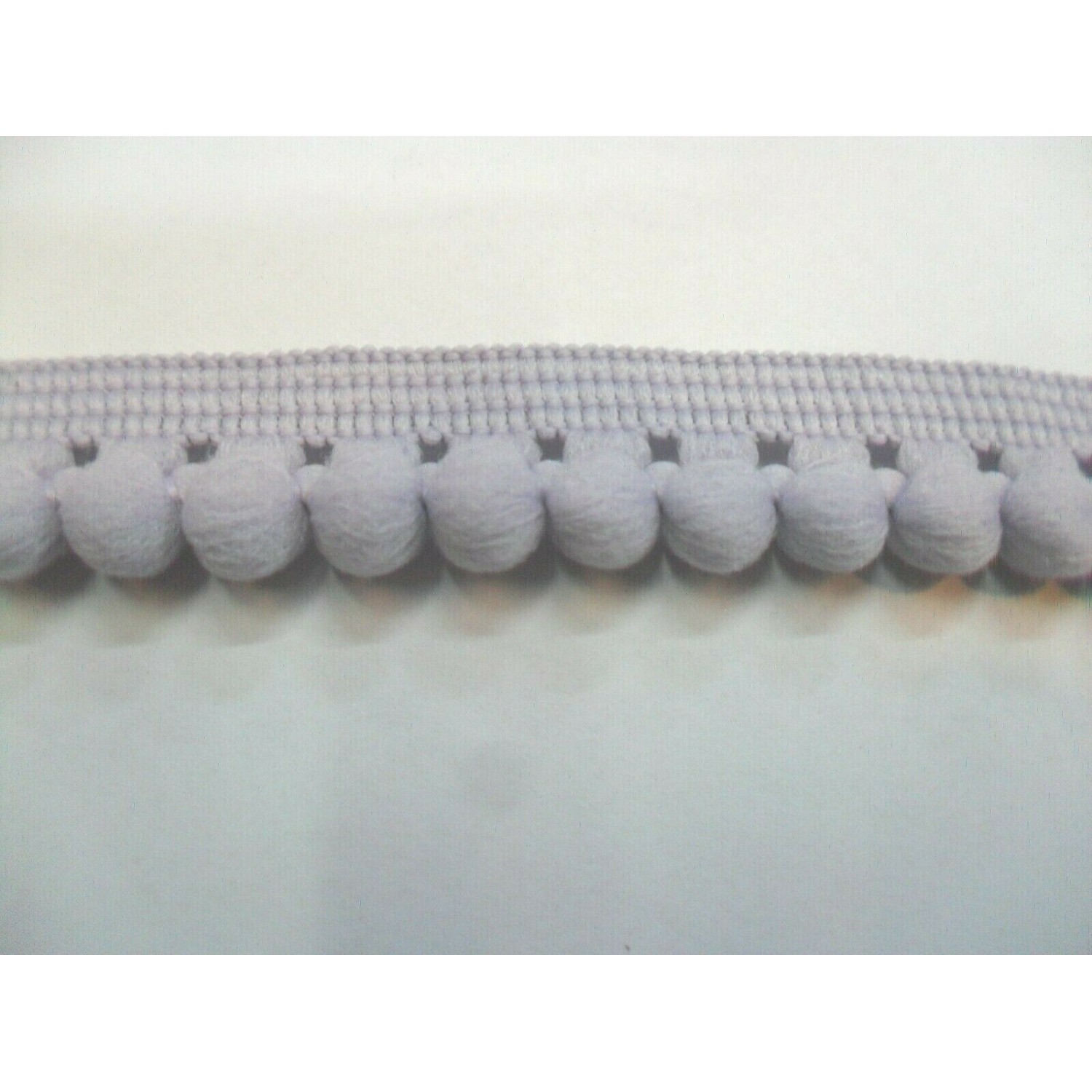 1 Metro passamaneria pon pon palline da 1 cm. decorazioni borse e varie