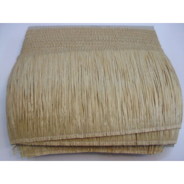 Passamaneria frangia in rafia altezza 15 cm. per decorazioni varie, taglio da 50 cm.