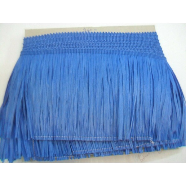 Passamaneria frangia in rafia altezza 15 cm. per decorazioni varie, taglio da 50 cm.
