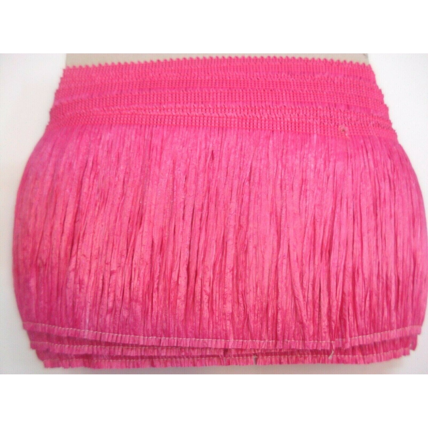 Passamaneria frangia in rafia altezza 15 cm. per decorazioni varie, taglio da 50 cm.