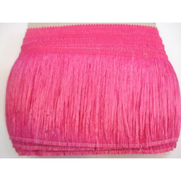 Passamaneria frangia in rafia altezza 15 cm. per decorazioni varie, taglio da 50 cm.