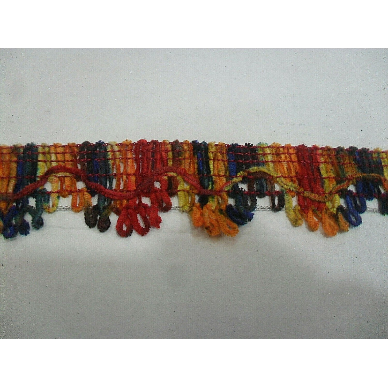 1 metro. passamaneria ciniglia frangia o punta multicolor a scelta per decorazioni varie