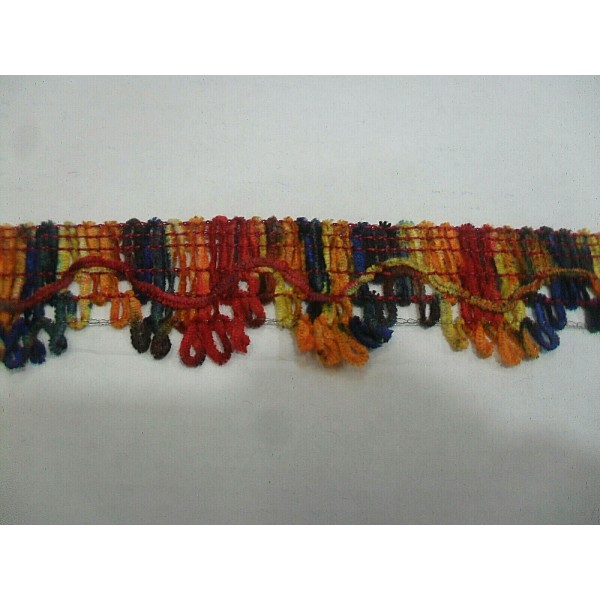 1 metro. passamaneria ciniglia frangia o punta multicolor a scelta per decorazioni varie