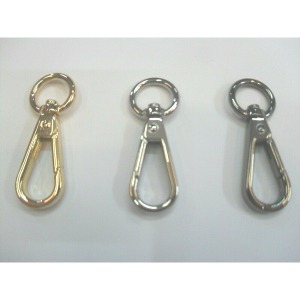 Moschettone per rifiniture borse e accessori dimensioni 1,5x5 cm.