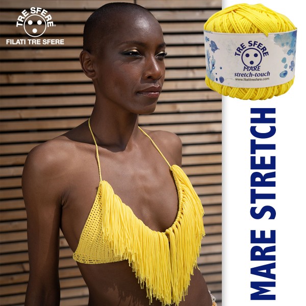 Gomitolo da 50 gr. 125 mt. mare stretch touch adatto per costumi - Tre Sfere