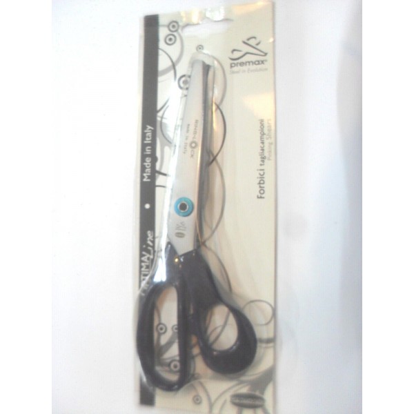 Forbice professionale zig zag taglia campioni 21,5 cm. Made in Italy Premax Ring Lock System®