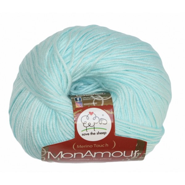 Gomitolo microfibra 100% (Merino Touch) MonAmour Miss Tricot Filati 50 gr. +- 135 mt.