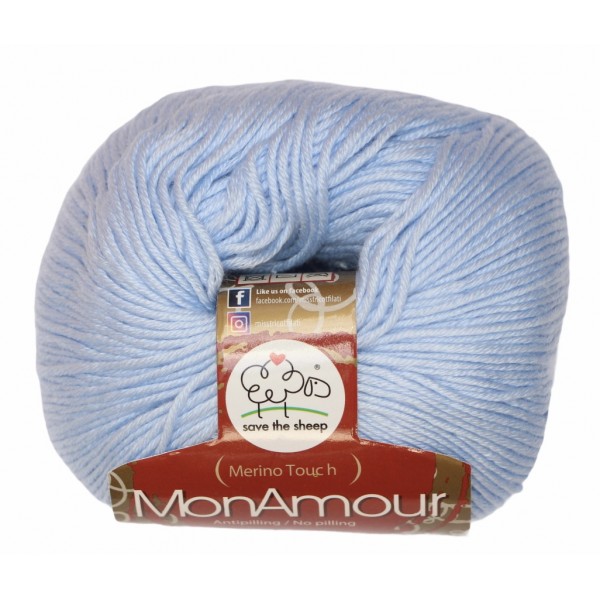 Gomitolo microfibra 100% (Merino Touch) MonAmour Miss Tricot Filati 50 gr. +- 135 mt.