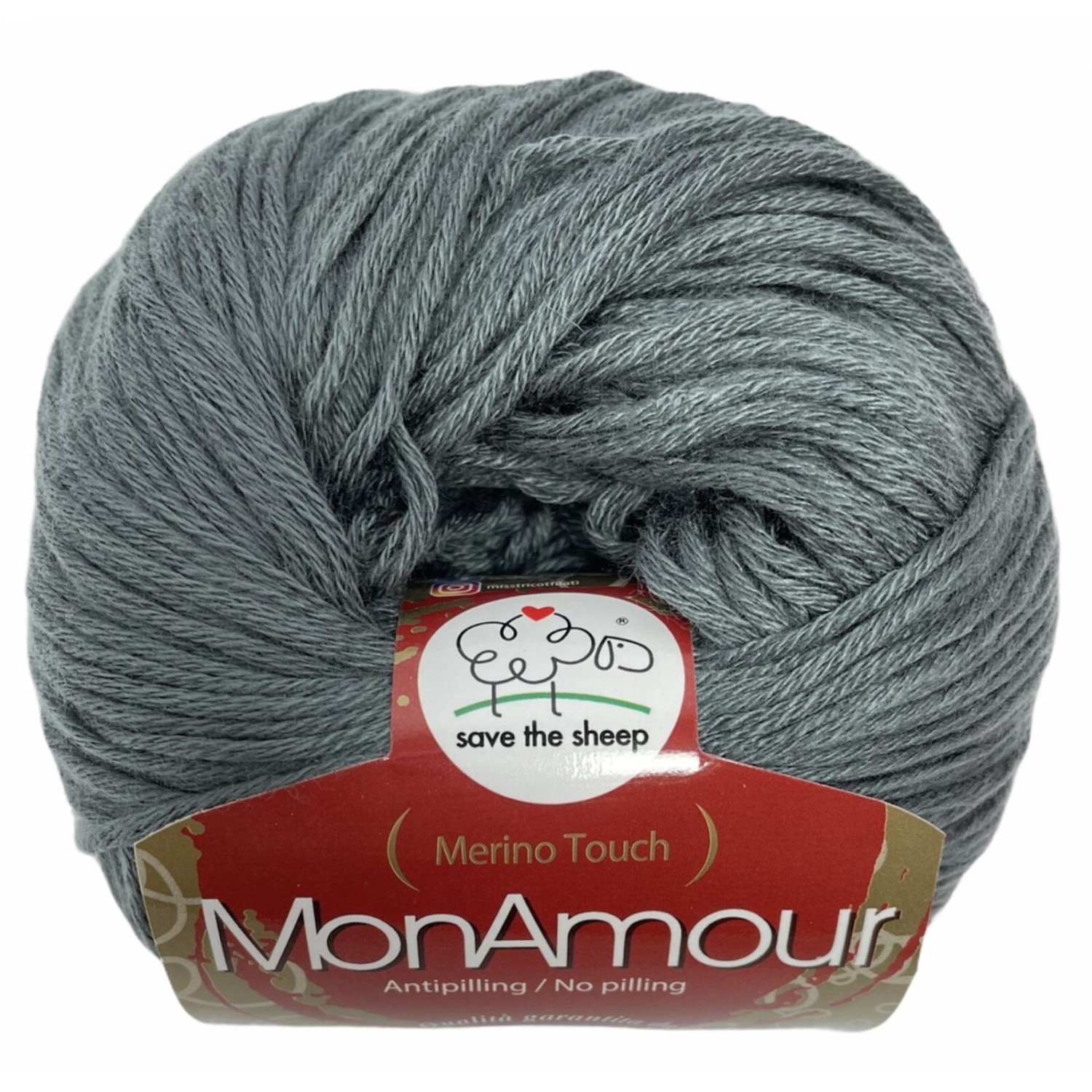 Gomitolo microfibra 100% (Merino Touch) MonAmour Miss Tricot Filati 50 gr. +- 135 mt.