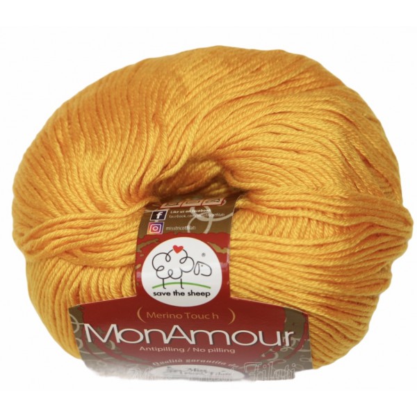 Gomitolo microfibra 100% (Merino Touch) MonAmour Miss Tricot Filati 50 gr. +- 135 mt.