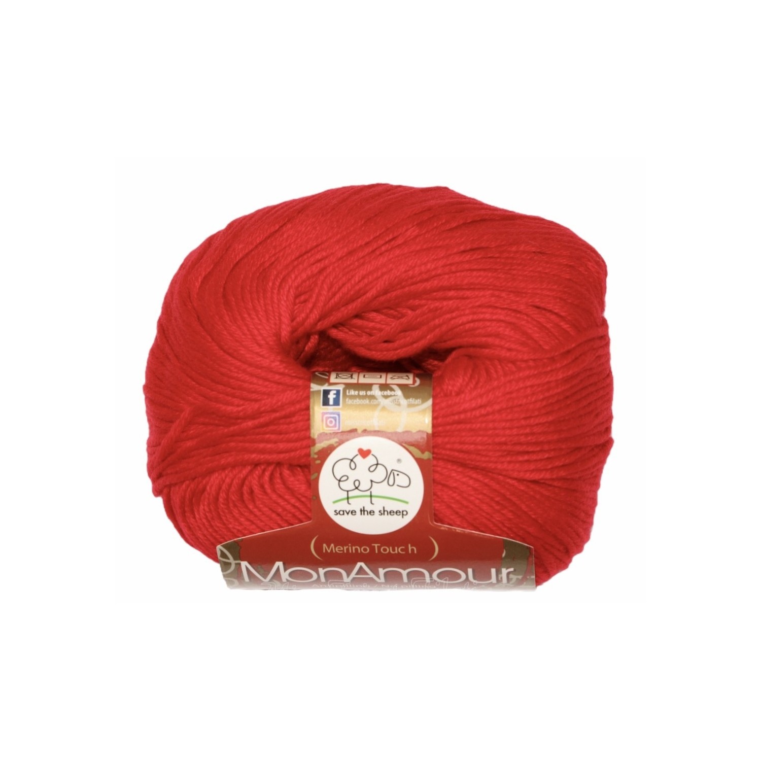 Gomitolo microfibra 100% (Merino Touch) MonAmour Miss Tricot Filati 50 gr. +- 135 mt.