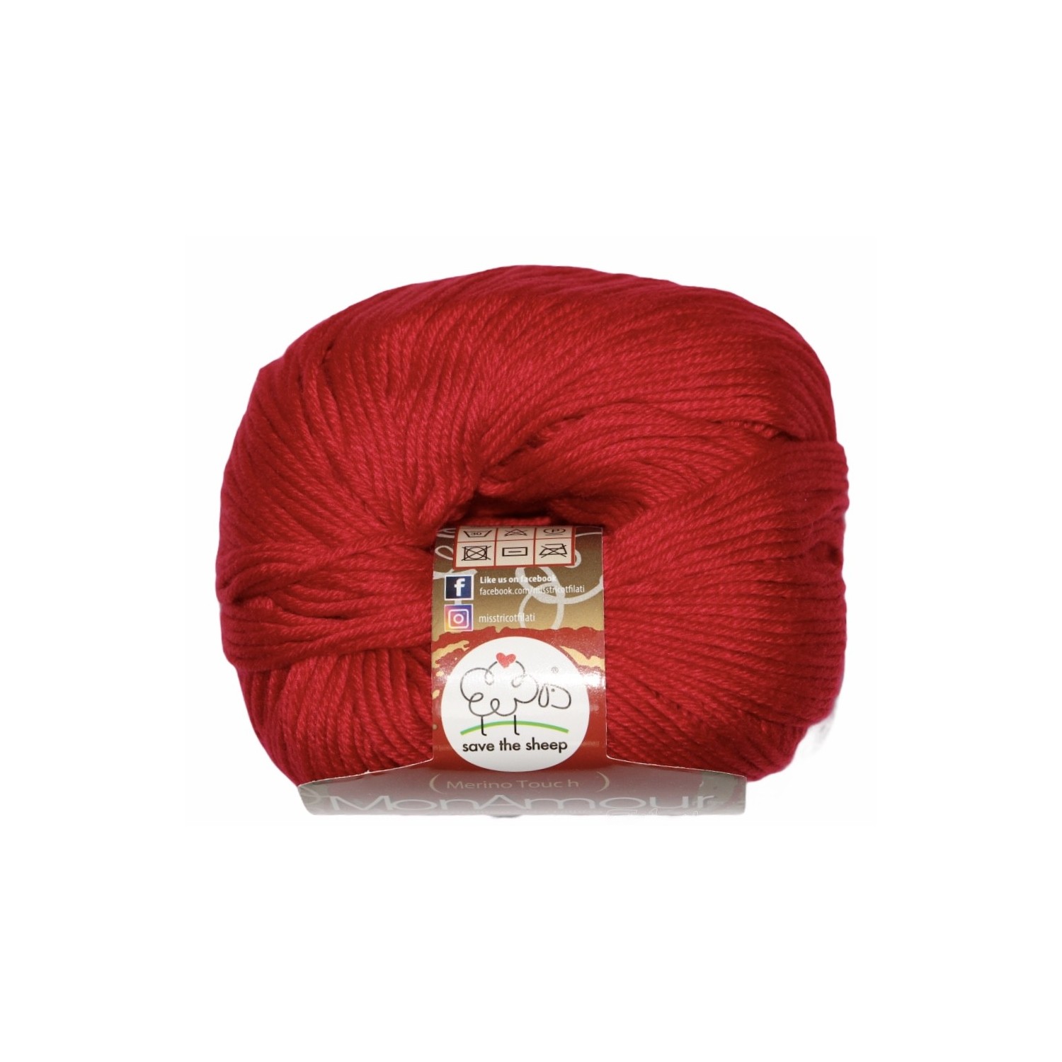 Gomitolo microfibra 100% (Merino Touch) MonAmour Miss Tricot Filati 50 gr. +- 135 mt.
