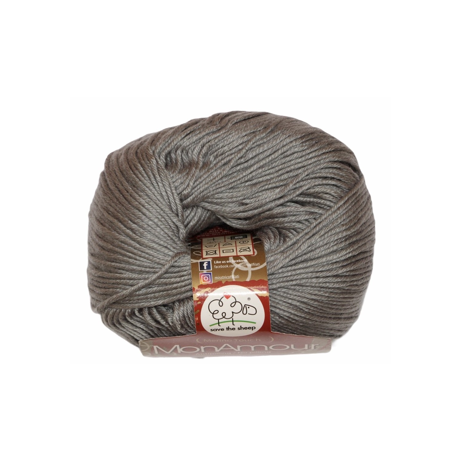 Gomitolo microfibra 100% (Merino Touch) MonAmour Miss Tricot Filati 50 gr. +- 135 mt.