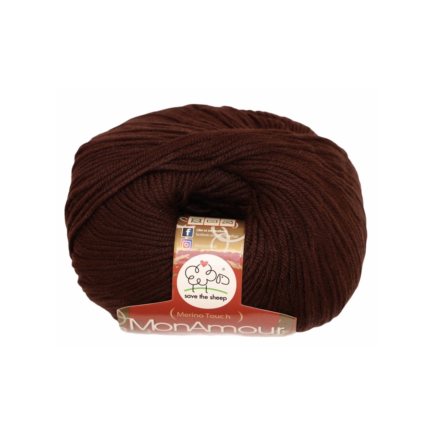 Gomitolo microfibra 100% (Merino Touch) MonAmour Miss Tricot Filati 50 gr. +- 135 mt.