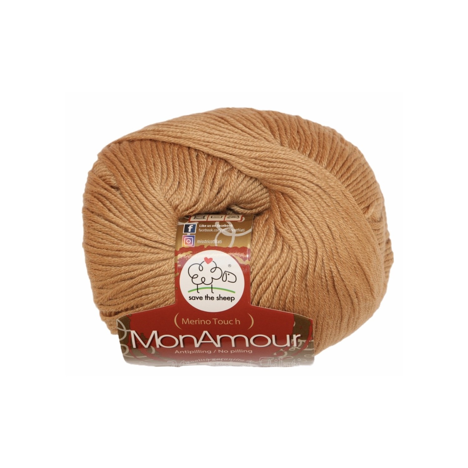 Gomitolo microfibra 100% (Merino Touch) MonAmour Miss Tricot Filati 50 gr. +- 135 mt.