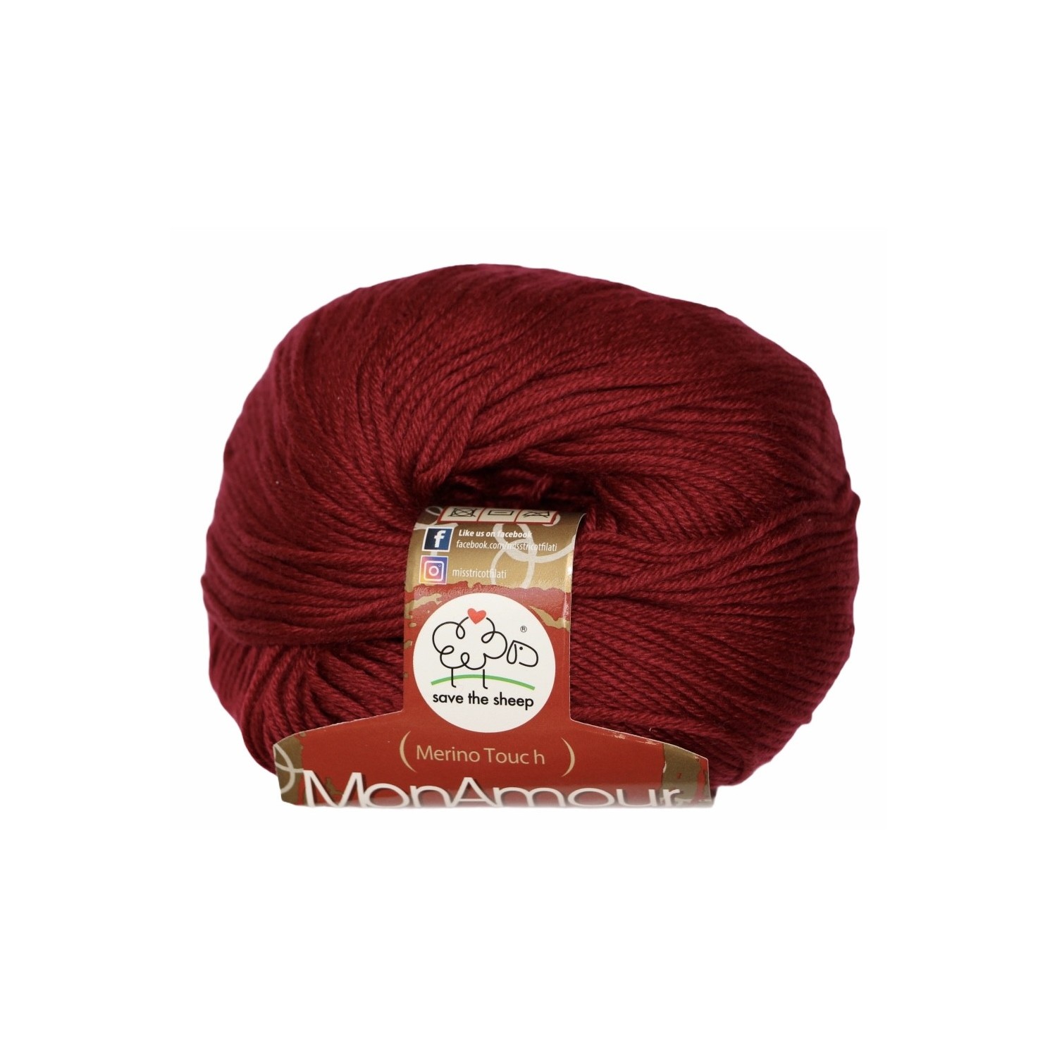 Gomitolo microfibra 100% (Merino Touch) MonAmour Miss Tricot Filati 50 gr. +- 135 mt.