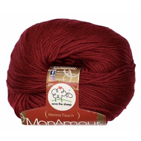 Gomitolo microfibra 100% (Merino Touch) MonAmour Miss Tricot Filati 50 gr. +- 135 mt.