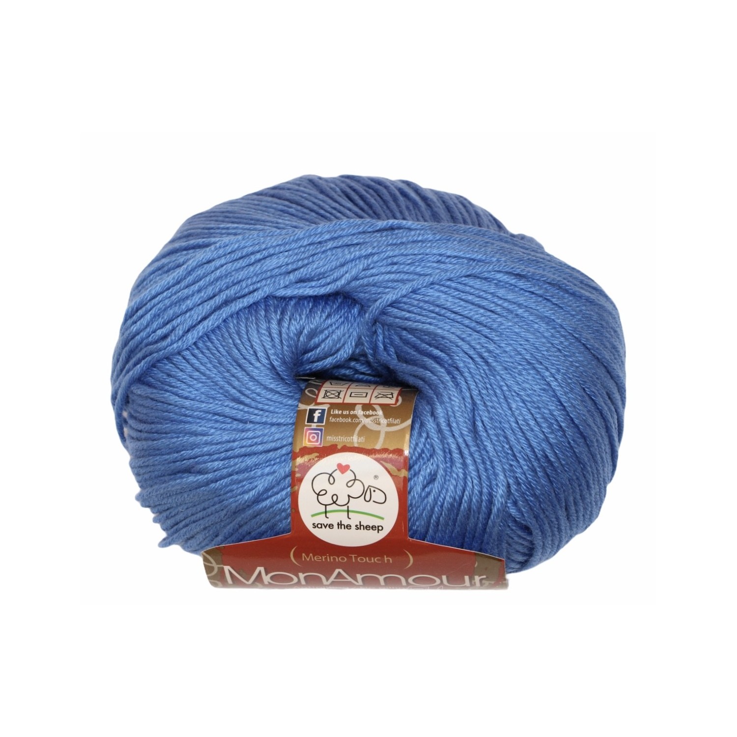 Gomitolo microfibra 100% (Merino Touch) MonAmour Miss Tricot Filati 50 gr. +- 135 mt.