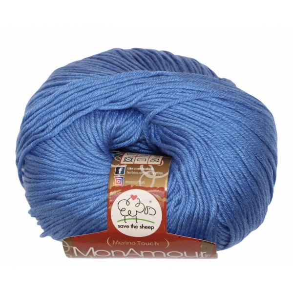 Gomitolo microfibra 100% (Merino Touch) MonAmour Miss Tricot Filati 50 gr. +- 135 mt.