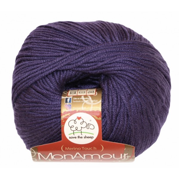 Gomitolo microfibra 100% (Merino Touch) MonAmour Miss Tricot Filati 50 gr. +- 135 mt.