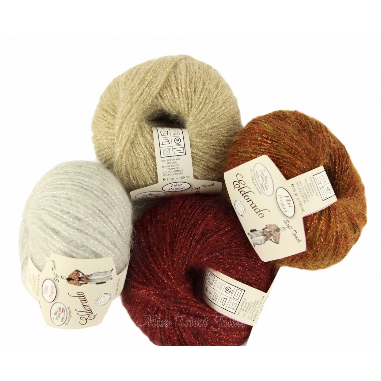 Gomitolo lana Eldorado da 25 gr. +- 100 mt. Miss Tricot Filati