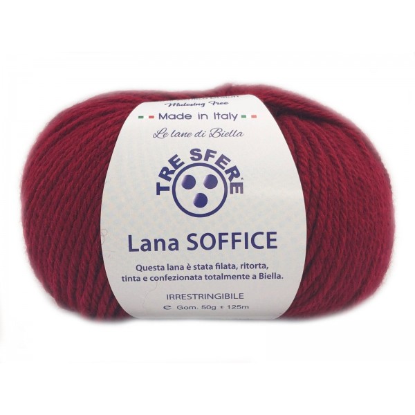 Gomitolo Lana Soffice Tre Sfere 50% Lana 50% Dralon +- 125 mt. ferri o unc. 4/5